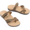 imageAthlefit Orthopedic Sandals for Women Wide Width Adjustable Comfort Orthotic Flip Flops with Arch SupportBrown Suede