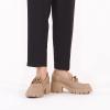 imageAthlefit Womens Platform Chunky Loafers Comfortable Slip on Lug Sole Business Loafer ShoesApricot