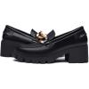 imageAthlefit Womens Platform Chunky Loafers Comfortable Slip on Lug Sole Business Loafer ShoesBlack