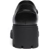 imageAthlefit Womens Platform Chunky Loafers Comfortable Slip on Lug Sole Business Loafer ShoesBlack