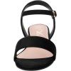 imageAthlefit Girls Sandals Open Toe Ankle Strap Low Heels Girl Dress Shoes For Toddler Little Big KidBlack Suede