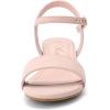 imageAthlefit Girls Sandals Open Toe Ankle Strap Low Heels Girl Dress Shoes For Toddler Little Big KidNude Nubuck