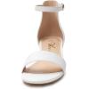 imageAthlefit Girls Sandals Open Toe Ankle Strap Low Heels Girl Dress Shoes For Toddler Little Big KidWhite