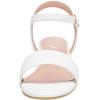 imageAthlefit Girls Sandals Open Toe Ankle Strap Low Heels Girl Dress Shoes For Toddler Little Big KidWhite Pu