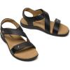imageAthlefit Womens Comfortable Orthopedic Sandals with Arch Support Adjustable Walking Casual Orthotic SandalsBlack