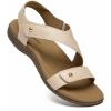 imageAthlefit Womens Comfortable Orthopedic Sandals with Arch Support Adjustable Walking Casual Orthotic SandalsNude