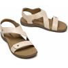 imageAthlefit Womens Comfortable Orthopedic Sandals with Arch Support Adjustable Walking Casual Orthotic SandalsNude