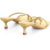 imageAthlefit Womens Strappy Kitten Heels Flip Flops Square Open Toe Low Heels Fashion Party Dress Thong Heeled SandalsGold