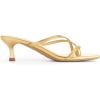 imageAthlefit Womens Strappy Kitten Heels Flip Flops Square Open Toe Low Heels Fashion Party Dress Thong Heeled SandalsGold