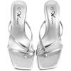 imageAthlefit Womens Strappy Kitten Heels Flip Flops Square Open Toe Low Heels Fashion Party Dress Thong Heeled SandalsSilver