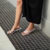 imageAthlefit Womens Strappy Kitten Heels Flip Flops Square Open Toe Low Heels Fashion Party Dress Thong Heeled SandalsSilver