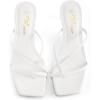 imageAthlefit Womens Strappy Kitten Heels Flip Flops Square Open Toe Low Heels Fashion Party Dress Thong Heeled SandalsWhite