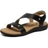 imageAthlefit Womens Comfortable Orthopedic Sandals with Arch Support Adjustable Walking Casual Orthotic SandalsBlack
