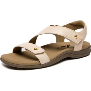 imageAthlefit Womens Comfortable Orthopedic Sandals with Arch Support Adjustable Walking Casual Orthotic SandalsNude