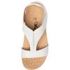 imageAthlefit Womens Orthopedic Arch Support Sandals Summer Comfortable Walking Flat Beach Sandals Casual DressyWhite