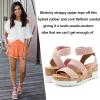 imageAthlefit Womens Wedge Sandals Platform Sandals Cork Elastic Strap SandalsBlush