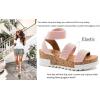 imageAthlefit Womens Wedge Sandals Platform Sandals Cork Elastic Strap SandalsBlush