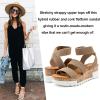 imageAthlefit Womens Wedge Sandals Platform Sandals Cork Elastic Strap SandalsKhaki