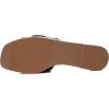 imageAthlefit Womens Summer Flat Sandals Slip On Square Toe Soft Leather Slide SandalsBlack