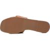 imageAthlefit Womens Summer Flat Sandals Slip On Square Toe Soft Leather Slide SandalsBrown
