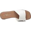 imageAthlefit Womens Summer Flat Sandals Slip On Square Toe Soft Leather Slide SandalsWhite