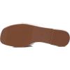 imageAthlefit Womens Summer Flat Sandals Slip On Square Toe Soft Leather Slide SandalsWhite