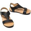imageAthlefit Orthopedic Sandals for Women Comfortable Beach Orthotic Sandals with Arch SupportBlack