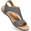 imageAthlefit Orthopedic Sandals for Women Comfortable Beach Orthotic Sandals with Arch SupportGrey