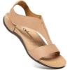 imageAthlefit Orthopedic Sandals for Women Comfortable Beach Orthotic Sandals with Arch SupportNude