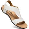 imageAthlefit Orthopedic Sandals for Women Comfortable Beach Orthotic Sandals with Arch SupportWhite