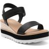 imageAthlefit Platform Sandals Women Espadrille Wedge Comfortable Ankle Strap Open Toe Sandals for WalkingBlack