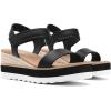 imageAthlefit Platform Sandals Women Espadrille Wedge Comfortable Ankle Strap Open Toe Sandals for WalkingBlack