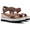 imageAthlefit Platform Sandals Women Espadrille Wedge Comfortable Ankle Strap Open Toe Sandals for WalkingBrown