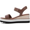 imageAthlefit Platform Sandals Women Espadrille Wedge Comfortable Ankle Strap Open Toe Sandals for WalkingBrown