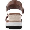 imageAthlefit Platform Sandals Women Espadrille Wedge Comfortable Ankle Strap Open Toe Sandals for WalkingBrown