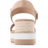 imageAthlefit Platform Sandals Women Espadrille Wedge Comfortable Ankle Strap Open Toe Sandals for WalkingNude