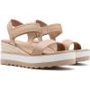 imageAthlefit Platform Sandals Women Espadrille Wedge Comfortable Ankle Strap Open Toe Sandals for WalkingNude