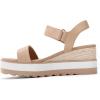 imageAthlefit Platform Sandals Women Espadrille Wedge Comfortable Ankle Strap Open Toe Sandals for WalkingNude