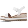 imageAthlefit Platform Sandals Women Espadrille Wedge Comfortable Ankle Strap Open Toe Sandals for WalkingWhite