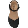 imageAthlefit Womens Closed Toe Sandals Comfort Cork Footbed Arch Support Flat SandalsBlack
