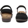 imageAthlefit Womens Closed Toe Sandals Comfort Cork Footbed Arch Support Flat SandalsBlack