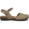 imageAthlefit Womens Closed Toe Sandals Comfort Cork Footbed Arch Support Flat SandalsBrown