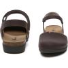 imageAthlefit Womens Closed Toe Sandals Comfort Cork Footbed Arch Support Flat SandalsChocolate