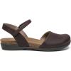 imageAthlefit Womens Closed Toe Sandals Comfort Cork Footbed Arch Support Flat SandalsChocolate