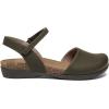 imageAthlefit Womens Closed Toe Sandals Comfort Cork Footbed Arch Support Flat SandalsIvy