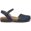 imageAthlefit Womens Closed Toe Sandals Comfort Cork Footbed Arch Support Flat SandalsNavy