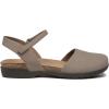 imageAthlefit Womens Closed Toe Sandals Comfort Cork Footbed Arch Support Flat SandalsTaupe