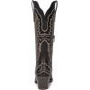 imageAthlefit Cowboy Boots for Women Western Cowgirl Square Toe boots Embroidery Chunky Heel MidCalf BootsBlack