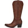 imageAthlefit Cowboy Boots for Women Western Cowgirl Square Toe boots Embroidery Chunky Heel MidCalf BootsBrown