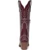 imageAthlefit Cowboy Boots for Women Western Cowgirl Square Toe boots Embroidery Chunky Heel MidCalf BootsRed